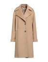 Maria Vittoria Paolillo Mvp Woman Coat Camel Size 6 Polyester, Viscose, Elastane In Beige
