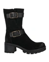 Paola Ferri Woman Ankle Boots Black Size 11 Soft Leather In Black
