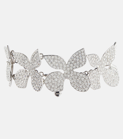 Area Crystal-embellished Choker Necklace In Silver