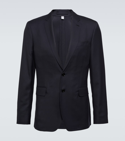 Burberry Wool Blazer In Blue