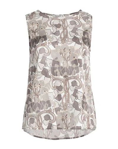 Kangra Cashmere Kangra Woman Top Dove Grey Size 6 Viscose, Silk, Elastane In Grey