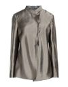 GIORGIO ARMANI GIORGIO ARMANI WOMAN JACKET BRONZE SIZE 10 ACETATE, VISCOSE, WOOL, SILK