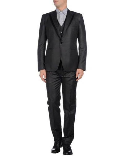 Brian Dales Black Velvet Suit In Black