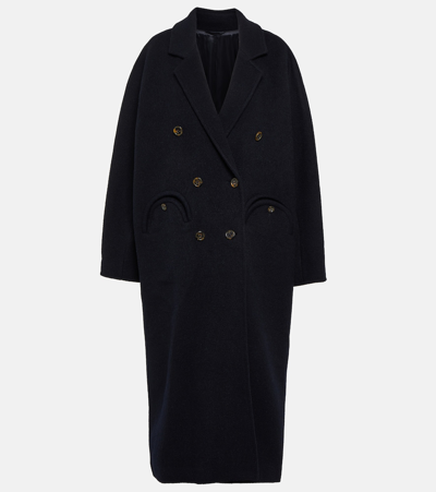 Blazé Milano Moroseta Wool And Alpaca-blend Coat In Blue