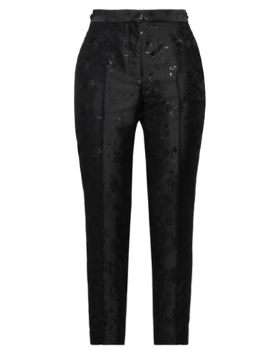 Aspesi Woman Pants Black Size 2 Acetate, Polyester, Polyamide, Metallic Fiber