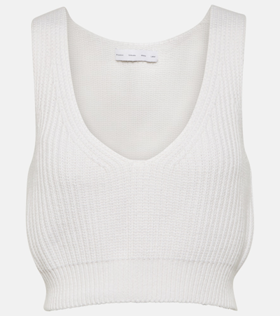 Proenza Schouler White Label Cotton And Cashmere Crop Top