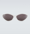 Balenciaga 90s Oval Sunglasses In Grey