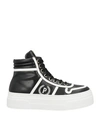 Pollini Woman Sneakers Black Size 10 Textile Fibers In Black