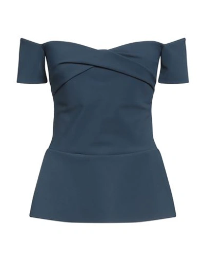 Chiara Boni La Petite Robe Woman Top Navy Blue Size 6 Polyamide, Elastane