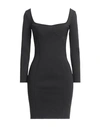 Celine Woman Mini Dress Black Size M Viscose, Polyester In Black