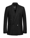 Patrizia Pepe Man Blazer Black Size 38 Viscose, Polyester, Metal, Polyamide, Elastane In Black