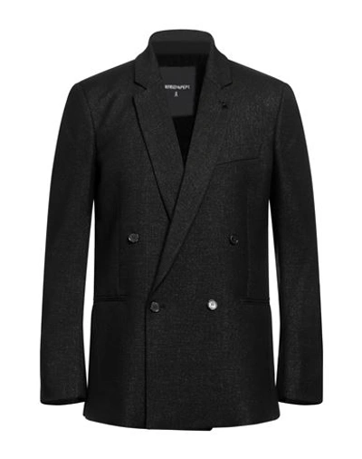 Patrizia Pepe Man Blazer Black Size 38 Viscose, Polyester, Metal, Polyamide, Elastane