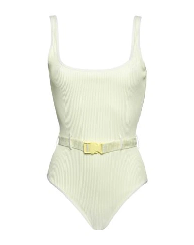 Off-white Woman One-piece Swimsuit Light Yellow Size 2 Polyamide, Elastane