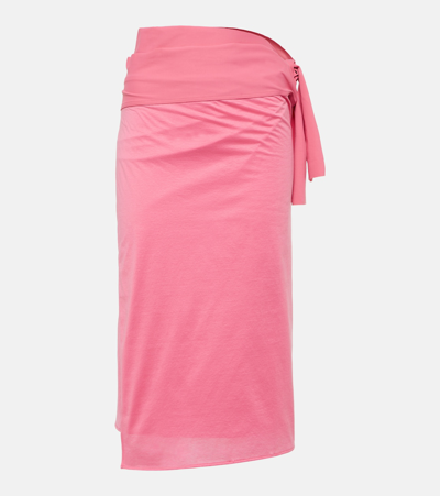 Eres Tanagra Cotton Jersey Beach Cover-up In Pink