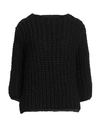 Croche Crochè Woman Sweater Black Size M Acrylic, Wool