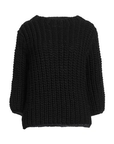 Croche Crochè Woman Sweater Black Size M Acrylic, Wool