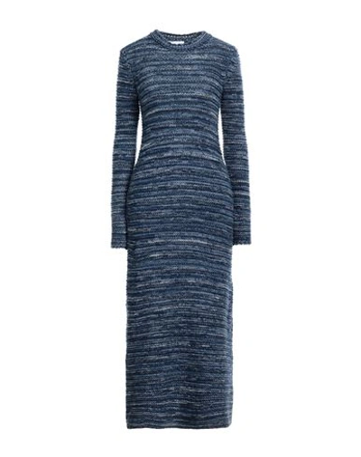 Chloé Woman Midi Dress Midnight Blue Size S Cashmere