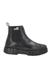 Love Moschino Woman Ankle Boots Black Size 11 Soft Leather In Black