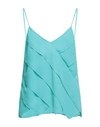 Camilla  Milano Camilla Milano Woman Top Turquoise Size 10 Polyester In Blue