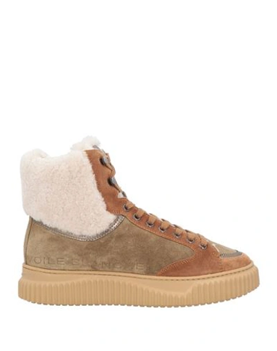 Voile Blanche Woman Sneakers Tan Size 10 Soft Leather In Brown