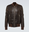 RICK OWENS LEATHER AND SHEARLING JACKET