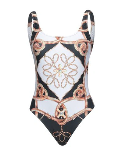 Moschino Woman One-piece Swimsuit Beige Size 6 Polyester, Elastane