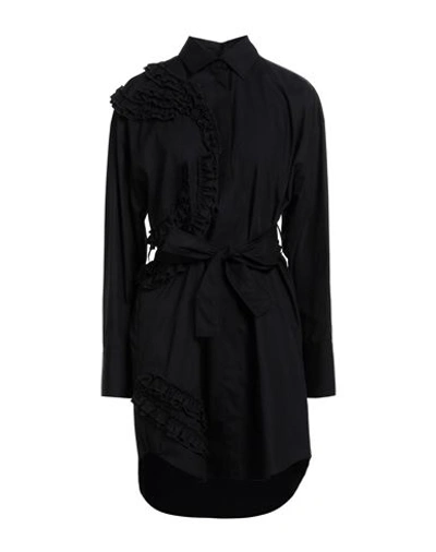 Msgm Woman Mini Dress Black Size 4 Cotton