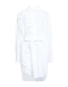 Msgm Woman Short Dress White Size 8 Cotton
