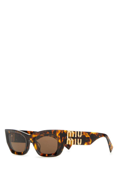 Miu Miu Woman Sunglass Mu 10ws In Brown Gradient