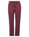 ETRO ETRO WOMAN PANTS BURGUNDY SIZE 8 VIRGIN WOOL, RECYCLED POLYACRYLIC