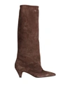 Jucca Woman Knee Boots Dark Brown Size 11 Soft Leather