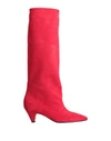 Jucca Woman Knee Boots Red Size 11 Soft Leather