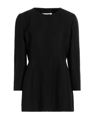 Jil Sander Woman Blazer Black Size 10 Viscose, Silk