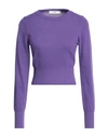 Suoli Woman Sweater Purple Size 2 Cashmere, Wool