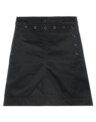 Maison Margiela Woman Mini Skirt Black Size 6 Cotton