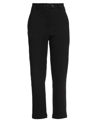 Brand Unique Woman Pants Black Size 2 Cotton, Elastane