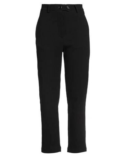 Brand Unique Woman Pants Black Size 4 Cotton, Elastane