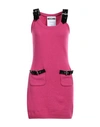 Moschino Woman Mini Dress Fuchsia Size 6 Cashmere, Wool, Polyamide, Polyester, Polyurethane Resin In Pink