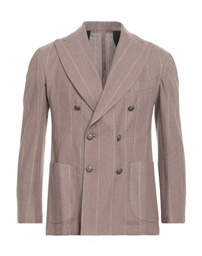 Barba Napoli Man Suit Jacket Dove Grey Size 44 Cotton