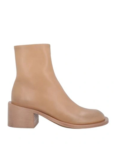 Marsèll Leather Ankle Boots In Beige