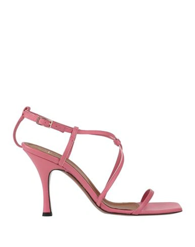 Atp Atelier Woman Sandals Pastel Pink Size 11 Soft Leather