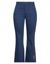 Martine Rose Woman Pants Blue Size S Polyamide, Cotton, Elastane