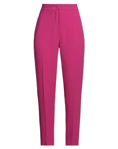 Sartoria 74 Woman Pants Fuchsia Size 8 Acrylic, Viscose In Pink