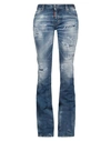 Dsquared2 Woman Jeans Blue Size 8 Cotton, Elastane In Blue