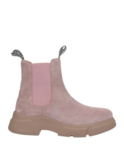 Voile Blanche Woman Ankle Boots Pastel Pink Size 11 Soft Leather