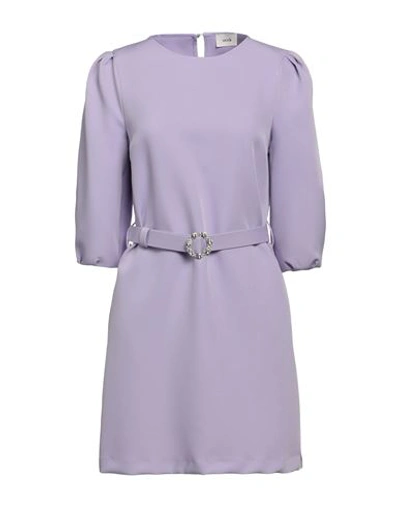 Vicolo Woman Mini Dress Light Purple Size S Polyester, Elastane