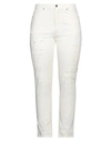 2W2M 2W2M WOMAN PANTS OFF WHITE SIZE 31 COTTON