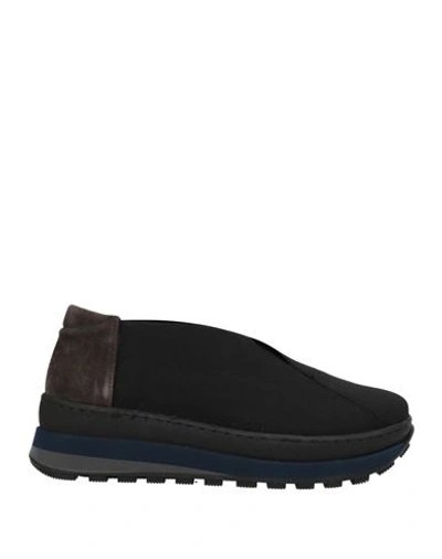 Daniele Ancarani Woman Sneakers Black Size 10 Leather, Textile Fibers