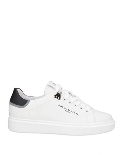 John Galliano Woman Sneakers White Size 10 Calfskin