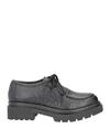 Paola Ferri Woman Lace-up Shoes Black Size 9 Soft Leather